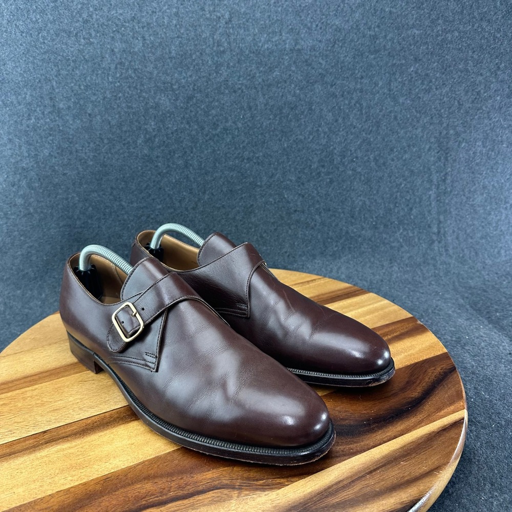 Brooks Brothers Peal & Co Leather Monk Strap Dress Shoes Brown Men's 10D - Picture 2 of 13